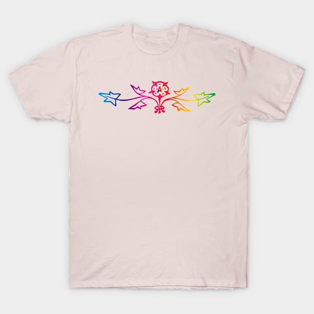 Rainbow colored emblem ornament T-Shirt by Creative Art Store